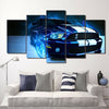 Image of Blue Ford Mustang Shelby Car Wall Art Canvas Decor Printing