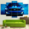 Image of Blue Ford Mustang Shelby Wall Art Canvas Decor Printing