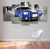 Image of Blue Muscle Car Wall Art Canvas Decor Printing