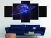 Image of Blue Saturn Planet Wall Art Canvas Decor Printing