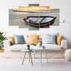 Image of Boat and Beach Ocean Seascape Wall Art Canvas Decor Printing