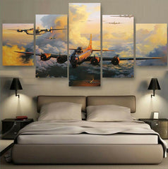 Boeing B-17 Flying Fortress Wall Art Canvas Decor Printing