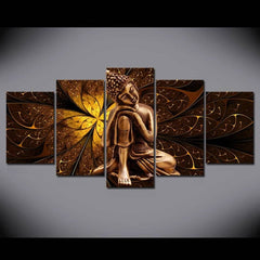 Buddha Golden Wall Art Canvas Decor Printing