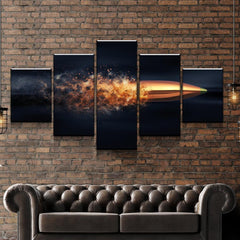 Bullet Explosion Wall Art Canvas Decor Printing