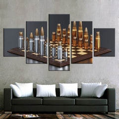 Bullets Chess Game Wall Art Canvas Decor Printing