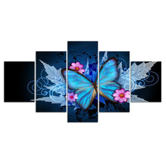 Butterfly Flower Blossom Wall Art Canvas Decor Printing
