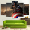Image of Captain America With Thor Hammer Wall Art Canvas Decor Printing