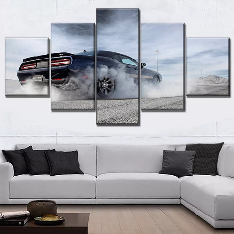 Challenger Muscle Car Wall Art Canvas Decor Printing