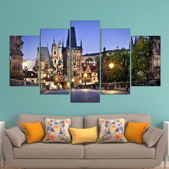 Charles Bridge in Prague Wall Art Canvas Decor Printing