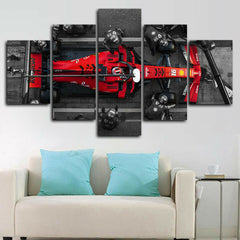 Charles Leclerc F1 Ferrari Pit Stop Wall Art Canvas Decor Printing