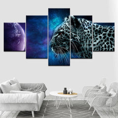 Cheetah Animal in Space Wall Art Canvas Decor Printing