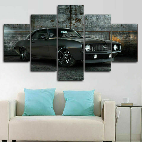 Chevrolet Camaro Ss 1969 Muscle Car Wall Art Canvas Decor Printing