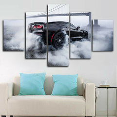 Chevrolet Corvette Burnout Car Wall Art Canvas Decor Printing