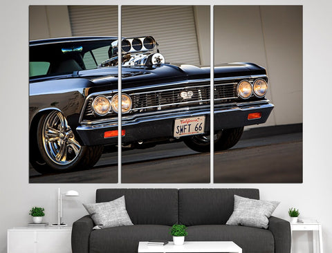 Chevrolet Retro Classic Car Wall Art Canvas Print Decor