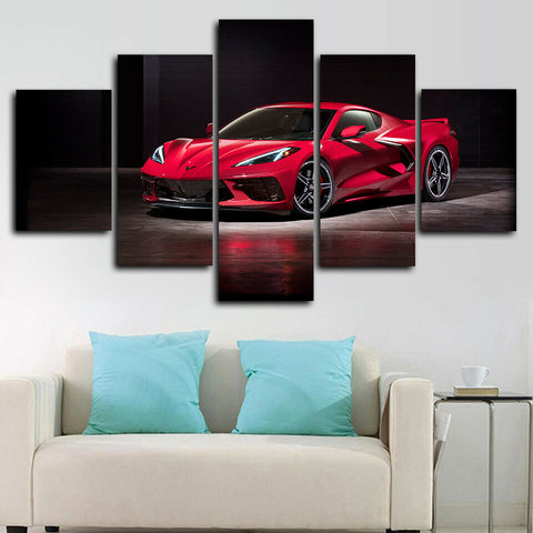 Chevy Corvette Stingray C8 2020 Wall Art Canvas Decor Printing