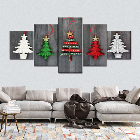 Christmas Trees Wall Art Canvas Decor Printing