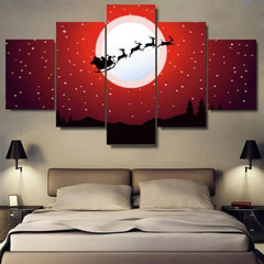 Christmas Xmas Holiday Cheer with Snow Wall Art Canvas Decor Printing