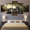 Image of Classic Vintage Style Motorcycle Wall Art Canvas Decor Printing