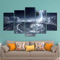 Clouds on the Planet Wall Art Canvas Decor Printing