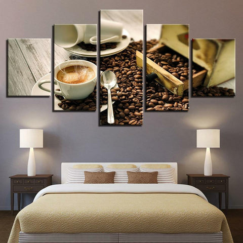 Coffee Beans Cafe Wall Art Canvas Decor Printing