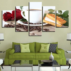 Coffee Waffles Wall Art Canvas Decor Printing