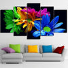Image of Colorful Daisy Flowers Wall Art Canvas Decor Printing