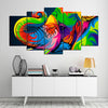 Image of Colorful Elephant Abstract Wall Art Canvas Decor Printing
