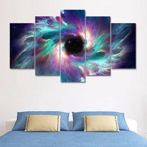 Colorful Galaxy Whirlwind Black Hole Wall Art Canvas Decor Printing