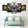 Image of Colorful Skull Wall Art Canvas Decor Printing