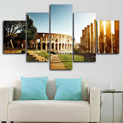 Colosseum Roma Rome City Italy Wall Art Canvas Decor Printing