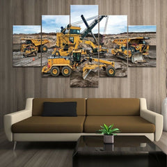 Construction Site Landscape Wall Art Canvas Decor Printing