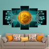 Image of Cryptocurrency Bitcoin Wall Art Canvas Decor Printing