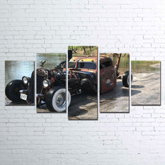 Custom Rat Rod Car Wall Art Canvas Decor Printing