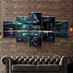 Cyber World Digital Data Wall Art Canvas Decor Printing