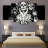 Image of Day Of The Dead Sugar Skull Face Halloween Wall Art Canvas Decor Printing