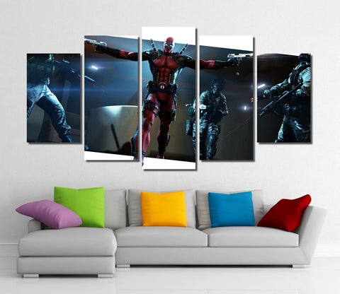 Deadpool With A Mouth Super Hero Wall Art Canvas Decor Printing