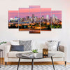 Image of Denver Skyline Contemporary Cityscape Wall Art Canvas Decor Printing