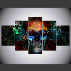 Digital Skull Halloween Wall Art Canvas Decor Printing