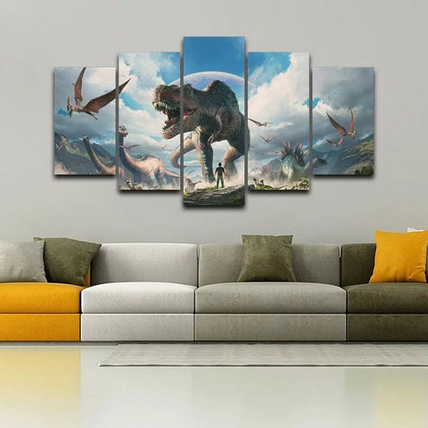 Dinosaur T-Rex Jurassic Reptile Wall Art Canvas Decor Printing