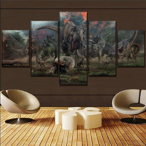 Dinosaur T-Rex Jurassic Wall Art Canvas Decor Printing