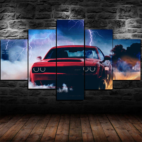 Dodge Challenger SRT Demon Car Wall Art Canvas Decor Printing