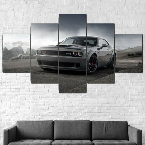 Dodge Challenger SRT Muscle Car Wall Art Canvas Decor Printing