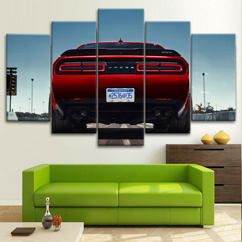 Dodge Challenger SRT Wall Art Canvas Decor Printing