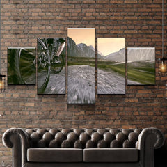 Downhill Mountain Wall Art Canvas Decor Printing