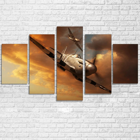 Dunkirk Spitfire Aviation Plane Wall Art Canvas Decor Printing