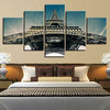Image of Eiffel Tower Paris Blue Sky Poster Wall Art Canvas Decor Printing