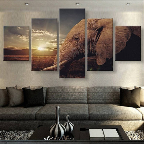 Elephant Gaze Wall Art Canvas Decor Printing