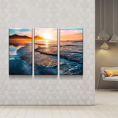 Endless Horizon Beach Sunset Wall Art Canvas Decor Printing