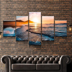 Endless Horizon Beach Sunset Wall Art Canvas Decor Printing