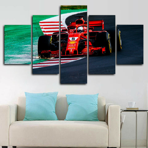 F1 Formula One Ferrari Car Wall Art Canvas Decor Printing